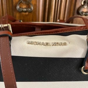Michael Kors Striped Tote Bag